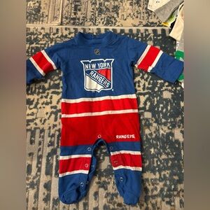NHL New York Rangers Blue & Red Baby Footie